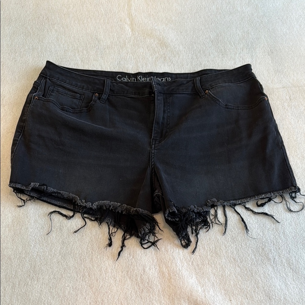 Calvin Klein Black Denim Women Shorts